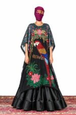 Parrot Sequin-Embroidered Kaftan Tunic - Image 4