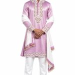 Pyaaz Gulab Silk Kurta Set