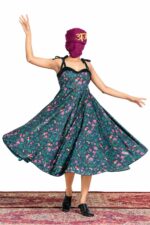 Trimmed Cami Midi Dress with Pockets