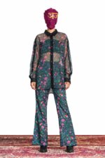 Sheer Longline Buttoned Shirt - Image 7